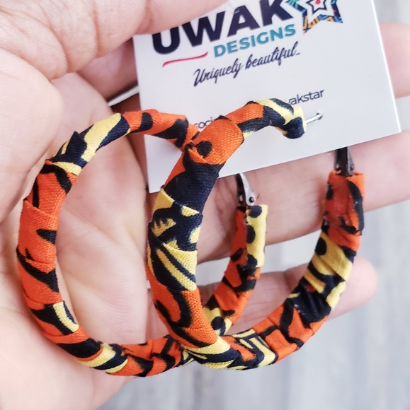 Handmade Ankara(African print) earrings - Picture 1 of 2